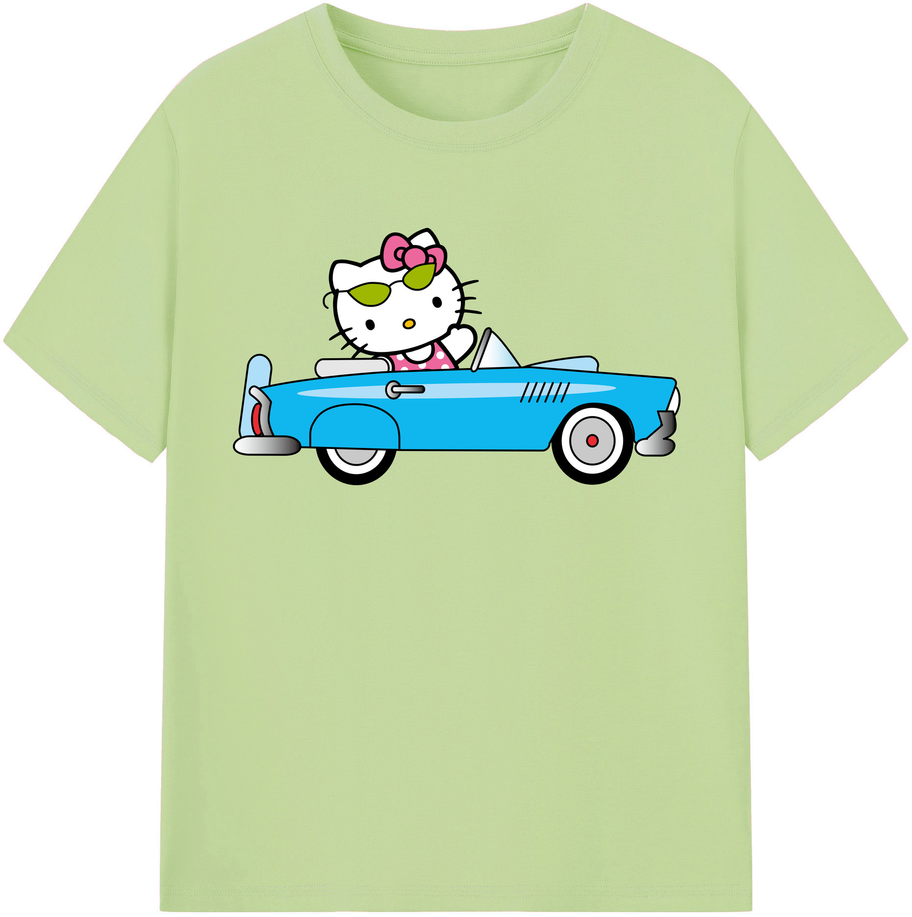 （画像用） Hello Kitty ハローキティ 綿100％半袖Tシャツ（フロントプリント）